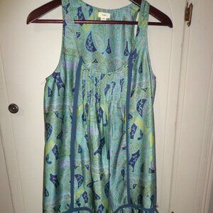 NEW Anthropologie TINY Sundress XS Sleeveless Scoop Neck Green Multi